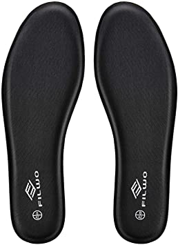 FILWO Memory Foam Insoles Men Comfy Soles Replacement, Walking Boot Insoles Inserts Sports Running Shoes Trainers Sneakers Working Shoes, Comfort Insoles Women Cushion Soles 1Pair (Black, US7.5=EU39)