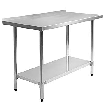 Giantex Stainless Steel Work Prep Table with Backsplash Kitchen Restaurant (24" x 48")