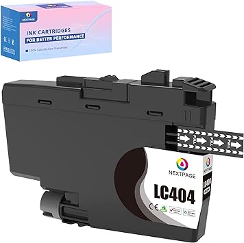 LC404BK LC404 Black Ink Cartridges Replacement for Brother LC404 Ink Cartridge for Brother MFC-J1205W MFC-J1215W Printer