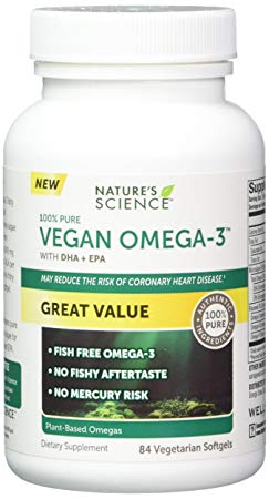 Phytogenix Nature's Science Vegan Omega 3 Softgel, 84 Count