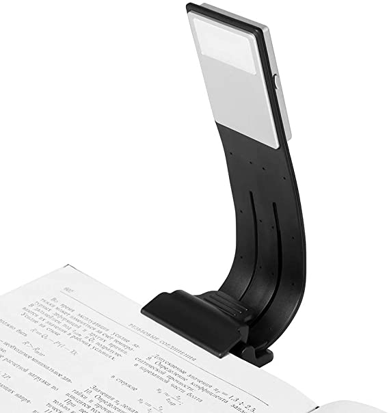 Ayotu Clip-on LED Reading Light Lamp Flexible Arm E-Reader Light with USB Rechargeable 4-Level Adjustable Brightness Book Lights for eBook Readers, Tablet, iPad, Kobo, Laptops etc (Black)