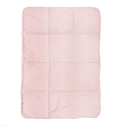 Tadpoles Quilted Toddler Comforter, Box Pattern, Pink
