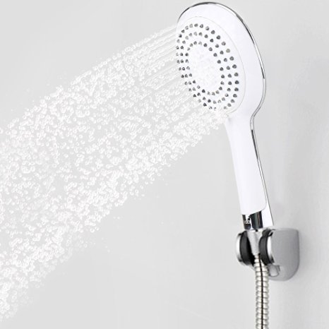 Handheld Shower Heads(Circular) by DENISY,Ultra-Luxury Hand Shower 3-setting Spiral Include 5"Stainless Steel Hose and Stay-Put holder