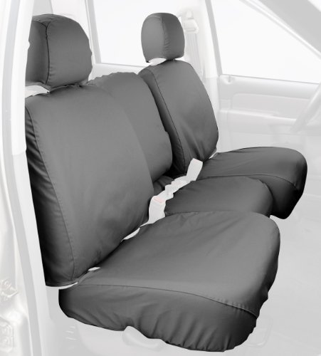 Covercraft Custom-Fit Front Bench SeatSaver Seat Covers - Polycotton Fabric, Grey