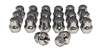Eisen 12x1.5 One-Piece Chrome OEM Factory Style Replacement Lug Nuts for Ford Focus Fusion Escape Stock Wheels