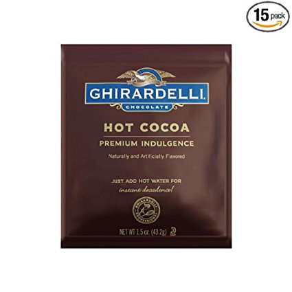 Ghirardelli Double Chocolate Hot Cocoa Mix, 1.5oz Packet (Case of 15)