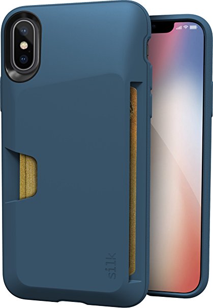 Silk iPhone X Wallet Case - VAULT Protective Credit Card Grip Cover - "Wallet Slayer Vol.1" - Blue Jade