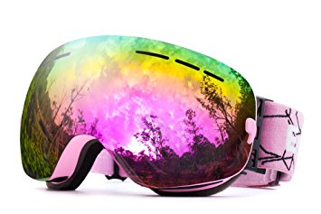 REVO Ski Goggles Anti Fog UV Protection OTG Helmet Compatible ,Snowboarding Goggle for Snow Snowboard Snowmobile Skate Motorcycle Riding, Snow Goggles for Men Women Youth - By EnergeticSkyTM