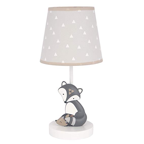Bedtime Originals Little Rascals Lamp with Shade & Bulb, Grey, Taupe
