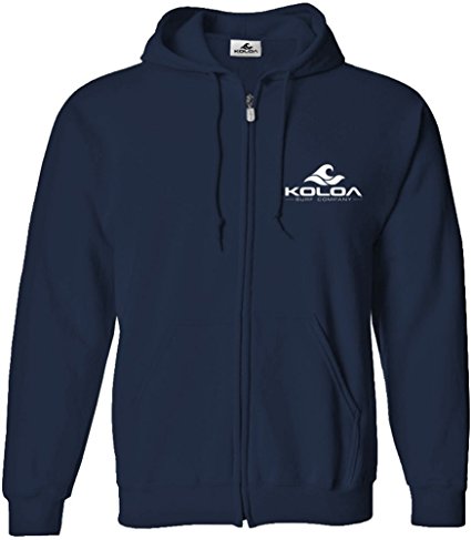 Koloa Surf Co. Full Zipper Wave Logo Hoodies in Adult Sizes: S-4XL