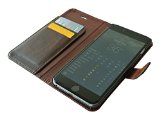 Wallet Case with Card and ID Holder - Best for iPhone 6Plus - Black PU Leather - Makes a Great Gift this Holiday Season