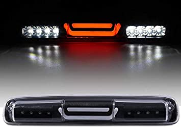 LED 3rd Brake Light Compatible For Chevrolet Silverado /Compatible For GMC Sierra 1500 2500 3500 & HD 1999-2007 Rear Tail Light Clear Lens Replaces 923240 , 5978318