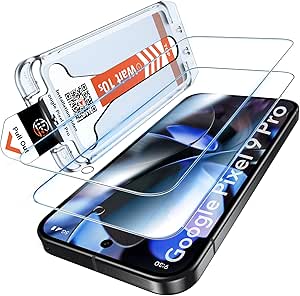 LK for Google Pixel 9 Pro Screen Protector, 2 Pack HD Tempered Glass Screen Protector   1 Dust Free Installation Tool, HD Screen, Anti- Scratch, Easy Installation