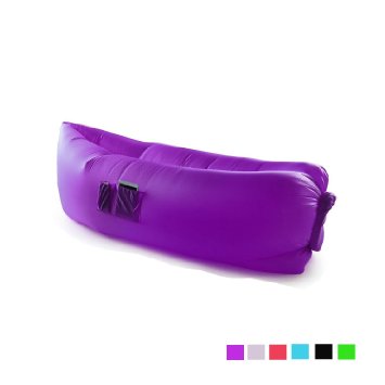 Outdoor Convenient Inflatable Lounger Air Sleeping Bag, Chinget Portable Environmental Hangout Nylon Fabric Sleeping Compression Air Bag