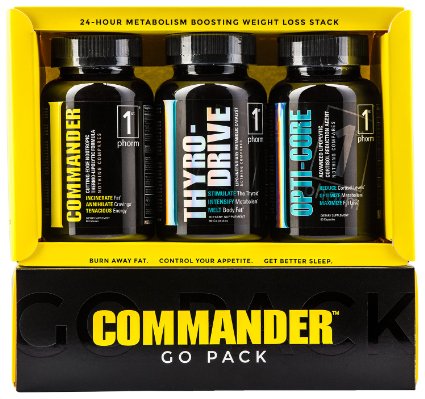 COMMANDER GO PACK Weight Loss System 8226 30 Day Supply 1 Best Fat Burner and Metabolism Booster -Burn Fat and Lose Weight Fast With The Most Effective Fat Burner Available - Best Weight Loss Pills