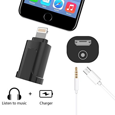 Lightning adapter Edota Compatible for iOS10.3.2 ,Micro USB to 8 Pin Travel Adapter Lightning to 3.5mm Audio Charger Earphone Jack Adapter Charging USB Cable for iPhone 7 / 7 Plus / 6s / 6s Plus / 6 / 6 Plus / 5 / 5s / 5c, iPad mini / Air / Pro / iPod touch with 3FT Micro USB Cable