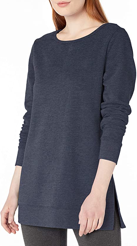 Amazon Essentials Women's Open-Neck French Terry Fleece Tunic