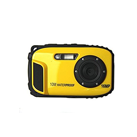 KINGEAR 2.7 Inch LCD 16 MP Waterproof Digital Camera-Yellow
