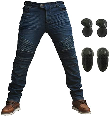 Motorcycle Riding Protective Pants Armor Motocross Racing Denim Jeans Upgrade Knee Hip Protective Pads