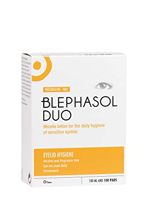 Thea Blephasol Duo Eyelid Hygiene Lotion with 100 Pads, 100ml