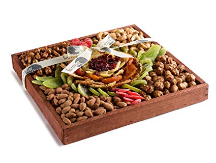 The Nuttery MEGA Premium Fresh Dried Fruit and Nuts Gift Platter, Great Gift Giving Basket
