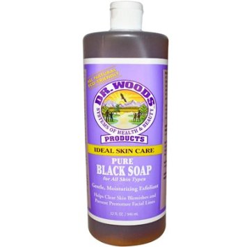 Dr Woods Ideal Skin Care Pure Black Exfoliating Soap - 32 oz