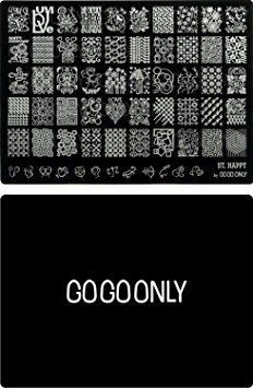 Gogoonly Nail Art Stamp Plate Collection St. Happy - Huge Size Stamping Image Plates Manicure Nail Designs DIY-BH000461