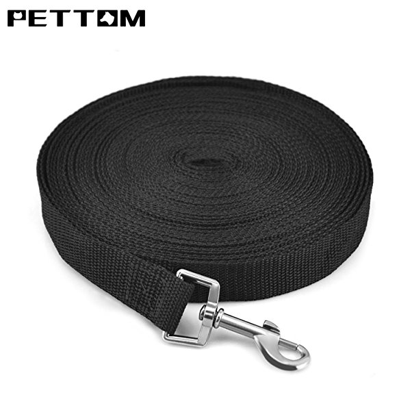 Pettom Nylon Dog Training Leashes Pet Supplies Walking Harness Collar Leader Rope For Dogs Cat (XL 50 FT)