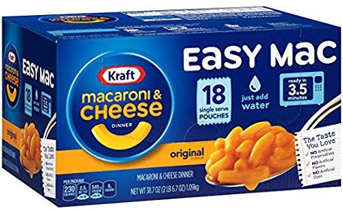 Kraft Easy Mac & Cheese Microwaveable Cups (6.7oz Cups, Pack of 18)