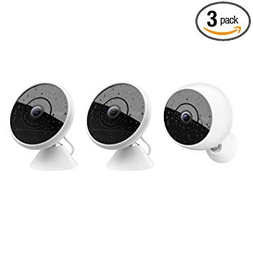 Logitech Circle 2 Indoor/Outdoor 1080P Surveillance Camera Multi-Pack (2 Wired   1 Wire-Free) - 961-000479