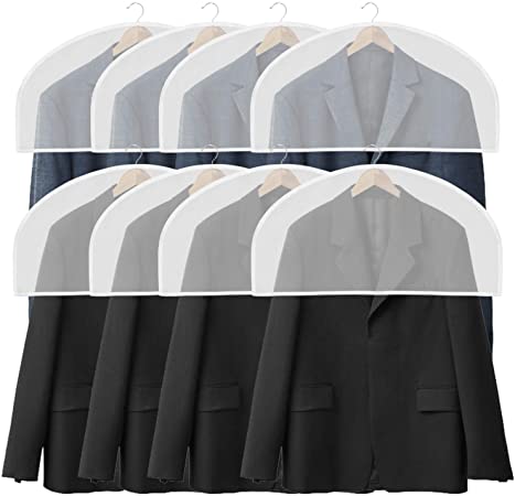 Foraineam 20 Pack Shoulder Covers Clothes Suit Protectors Breathable Garment Dust Covers for Suit, Coats, Jackets, Dress Closet Storage