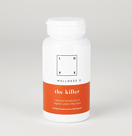 Love Wellness "The Killer" Boric Acid Suppositories - 100% Pure Boric Acid, 600mg, 14 count