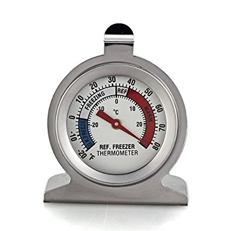FACILLA® Stainless Steel Dail Thermometer for Refrigerator Fridge Freezer
