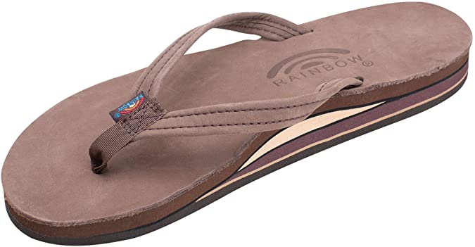 Rainbow Sandals Women’s Double Layer Premier Leather Narrow Strap w/Arch