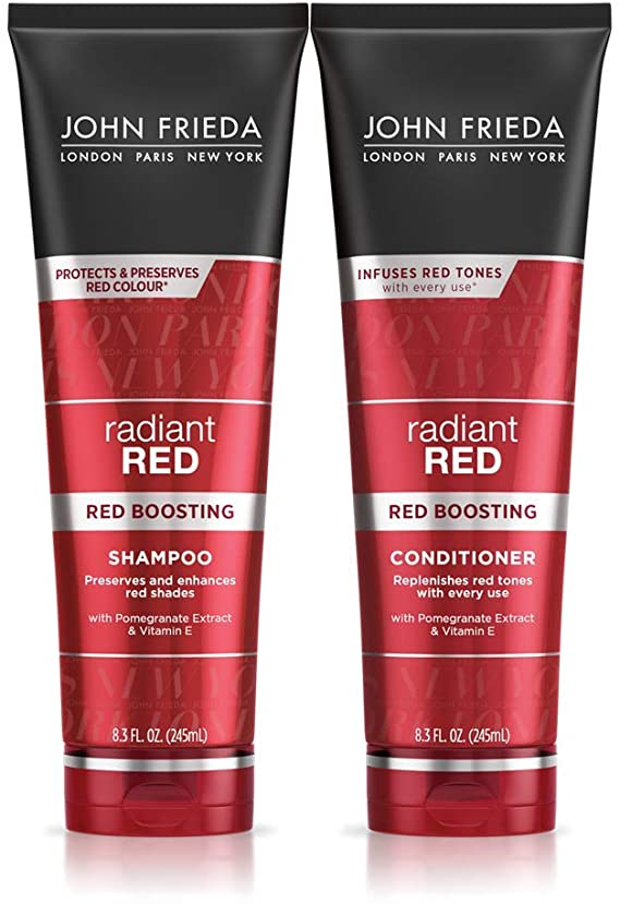 John Frieda Radiant Red Red Boosting Shampoo with Red Boosting Conditioner, 8.3oz