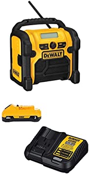 DEWALT 20V MAX/18V/12V Jobsite Radio Compact (DCR018) with DEWALT DCB230C 20V Battery Pack