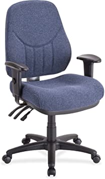 Lorell High-Back Multi-Task Chair, 26-7/8 by 26 by 39-Inch to 42-Inch-1/2-Inch, Blue