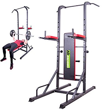 ABEXCEED® HOME GYM FITNESS POWER TOWER KNEE LIFT FITNESS TRAINING WORKOUT PULL UP BENCH WORKOUT TRAINING BENCH COMPLETE GYM TRAINER BENCH ALL IN ONE SUPREME QUALITY
