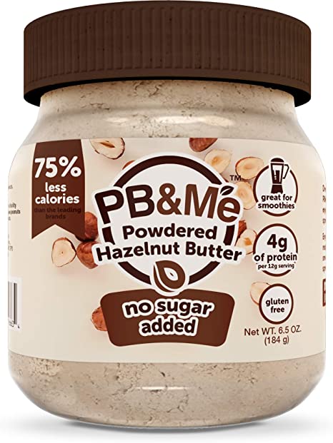 PB&Me Powdered Hazelnut Spread, Low Calorie, High Protein, No Sugar Added, 184 Grams