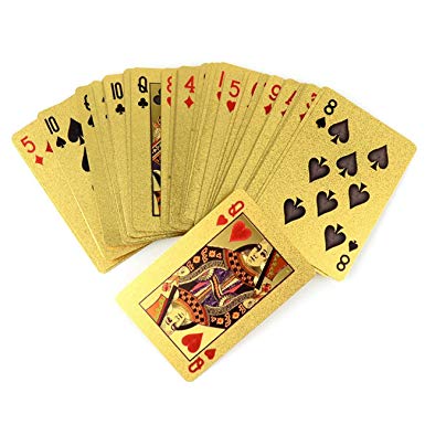 Eshion New 24K Karat Gold Foil Plated USD Poker Playing Card Hotsell