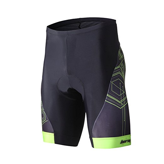 Beroy Men Comfortable Sports Bicycle Pants , 3D Padded Bike shorts