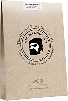 Grizzly Mountain Beard Dye - Organic & Natural Dark Brown Beard Dye
