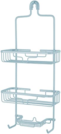 Inspired Living Shelf Organizer Rack: Rust-Proof shower-caddies, Mercer Blue Robins Egg, FASHION PASTELS