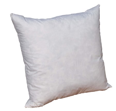 Pillowflex 95% Feather by 5% Down Pillow Form Insert Stuffers for throw sham covers and cushions (26 Inch by 26 Inch)