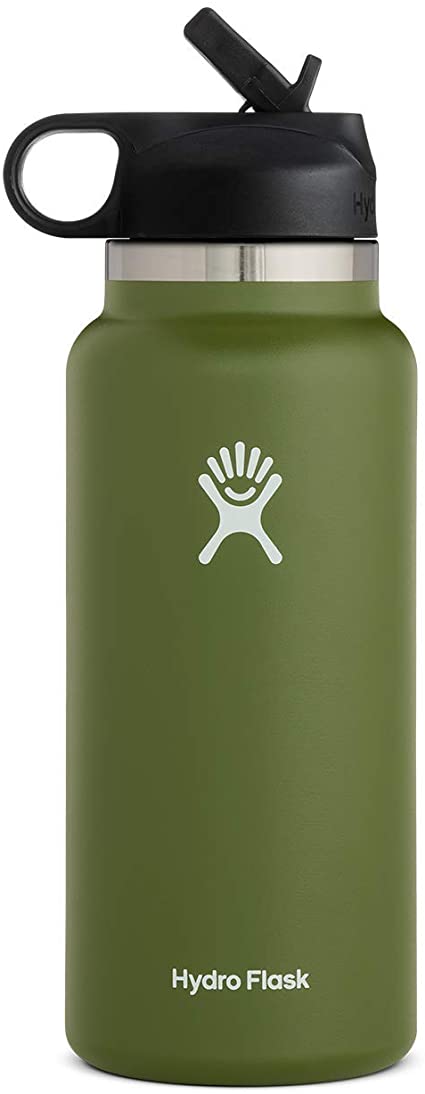 Hydro Flask Wide Mouth 2.0 Water Bottle, Straw Lid - Multiple Sizes & Colors