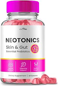 Neotonics Skin and Gut Gummies Reviews Neotonics Skin & Gut Health Neotonics Gummies Glow Up Skin Supplement Neutonic Clear Skin Supplement Your Skin Gummies For Smooth Skin Probiotic Capsule (1 Pack)