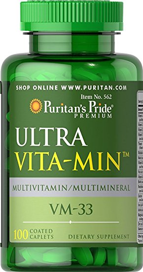 Puritan's Pride Ultra Vita-Min Multivitamin & Minerals VM-33-100 Caplets