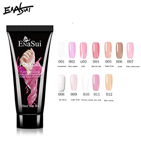 ENASUI 12 Color Enhancement Builder Nail Extension Trial Kit 30ml12 for Starter and Professional Nail Technician