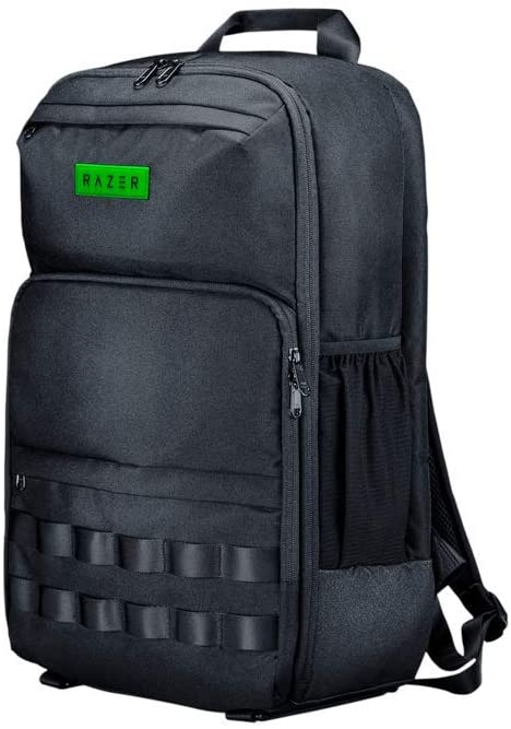 Razer Concourse Pro 17.3" Backpack: Tear Resistant Bottom - Front Utility Flap for Greater Accessibility - Scratch-Proof Interior - Padded Mesh Weave Straps - Fits 17 inch Laptops - Classic Black