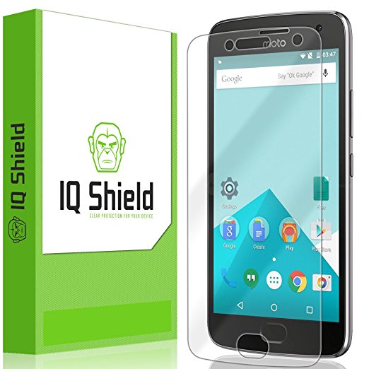 Motorola Moto G5 Plus Screen Protector, IQ Shield LiQuidSkin Full Coverage Screen Protector for Motorola Moto G5 Plus (Moto X 2017) HD Clear Anti-Bubble Film